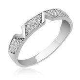 Bague pour femme en argent et pierre de zircon